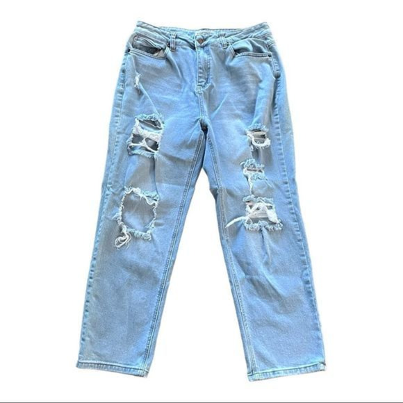 Great Smoky Los Angeles High Rise Distressed‎ jeans Size 11 light Wash - Picture 1 of 7